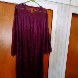 Orchid/ purple long bell sleeve dress